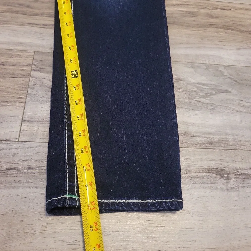 True Religion Geno Relaxed Slim Jeans Mens 36x32 Dark Wash Flap Pocket NEW $204